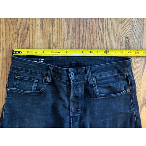 G-STAR RAW Black 3301 Slim Tapered Denim Jeans Pants Trousers  Mens Size 30 - Picture 8 of 11